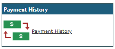 shows icon and link online for payment history