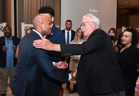 Governor Moore at IBEW Local 26 Apprenticeship Graduation, June 2025 (Photo credit: Anthony DePanise)