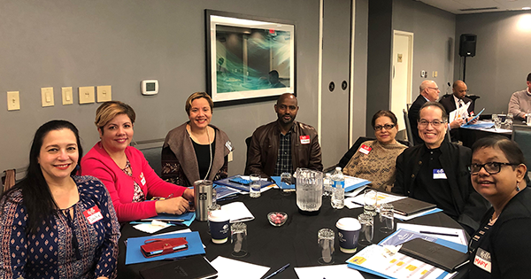 Montgomery County American Job Center staff - left to right: 
Taddesse Tessema, 
Poonam Bhandari,
Barbara Ebel,
Ha Bui,
Mary Birbalsingh, 
Jacqueline Acevedo, 
Vionnette Velez 